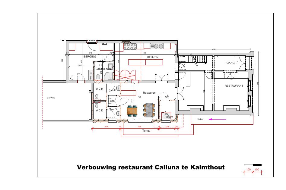 Grondplan restaurant Calluna